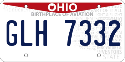 OH license plate GLH7332