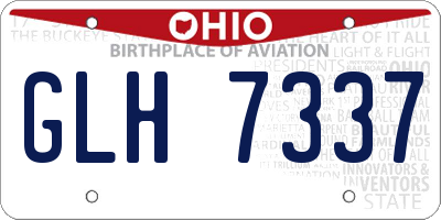 OH license plate GLH7337