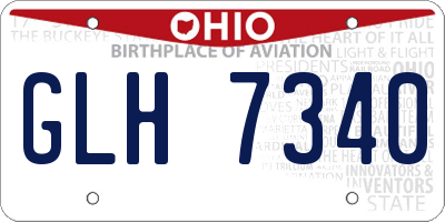 OH license plate GLH7340