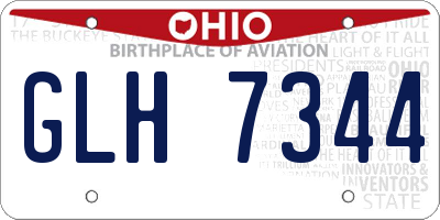 OH license plate GLH7344