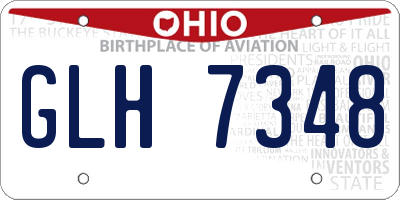 OH license plate GLH7348