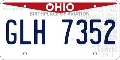 OH license plate GLH7352