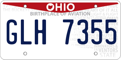 OH license plate GLH7355