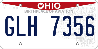 OH license plate GLH7356