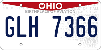 OH license plate GLH7366
