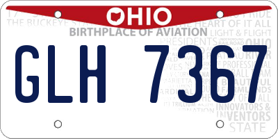 OH license plate GLH7367