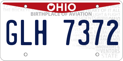 OH license plate GLH7372