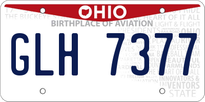 OH license plate GLH7377