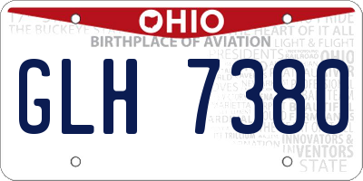 OH license plate GLH7380