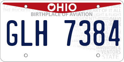 OH license plate GLH7384