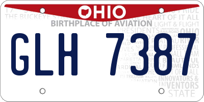 OH license plate GLH7387