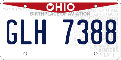 OH license plate GLH7388