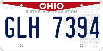 OH license plate GLH7394