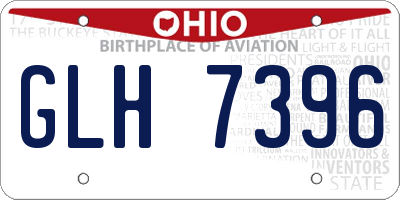 OH license plate GLH7396