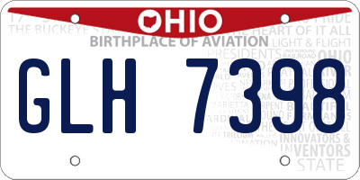 OH license plate GLH7398