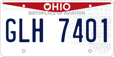 OH license plate GLH7401