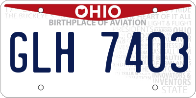 OH license plate GLH7403