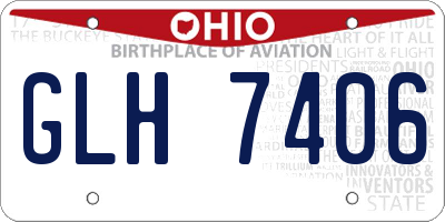 OH license plate GLH7406