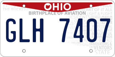 OH license plate GLH7407