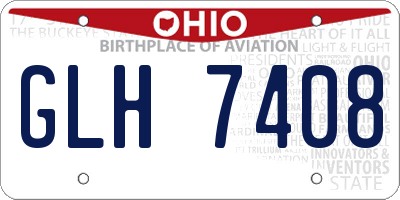OH license plate GLH7408
