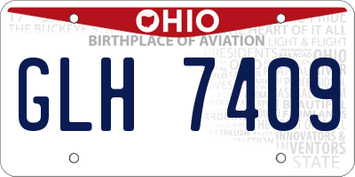 OH license plate GLH7409