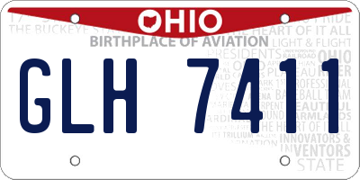 OH license plate GLH7411