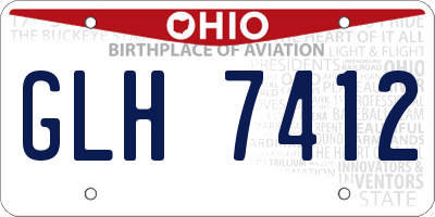 OH license plate GLH7412
