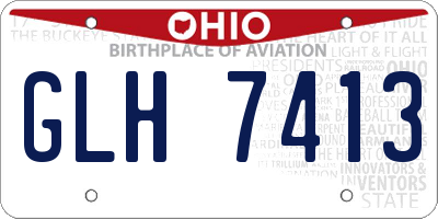 OH license plate GLH7413