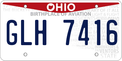 OH license plate GLH7416