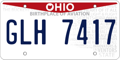 OH license plate GLH7417