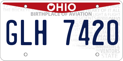 OH license plate GLH7420