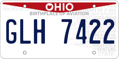 OH license plate GLH7422