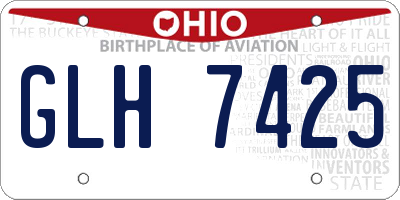OH license plate GLH7425