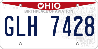 OH license plate GLH7428