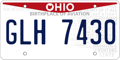 OH license plate GLH7430