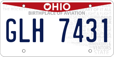 OH license plate GLH7431