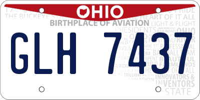 OH license plate GLH7437