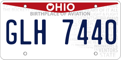 OH license plate GLH7440