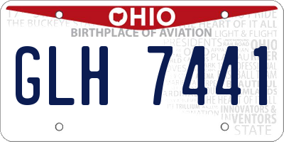 OH license plate GLH7441