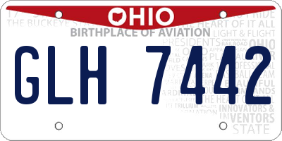 OH license plate GLH7442