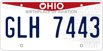 OH license plate GLH7443