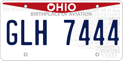 OH license plate GLH7444
