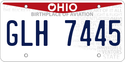 OH license plate GLH7445