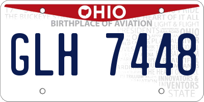 OH license plate GLH7448