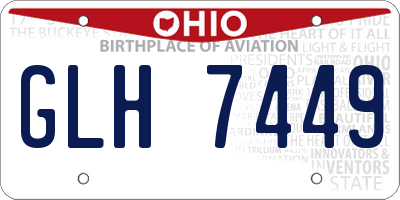 OH license plate GLH7449