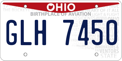 OH license plate GLH7450