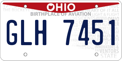 OH license plate GLH7451
