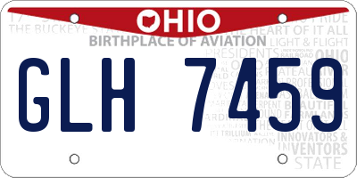 OH license plate GLH7459