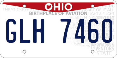 OH license plate GLH7460