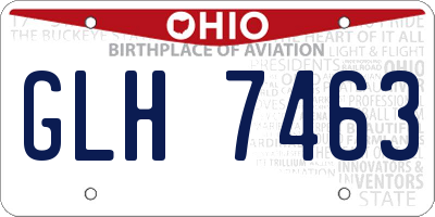 OH license plate GLH7463